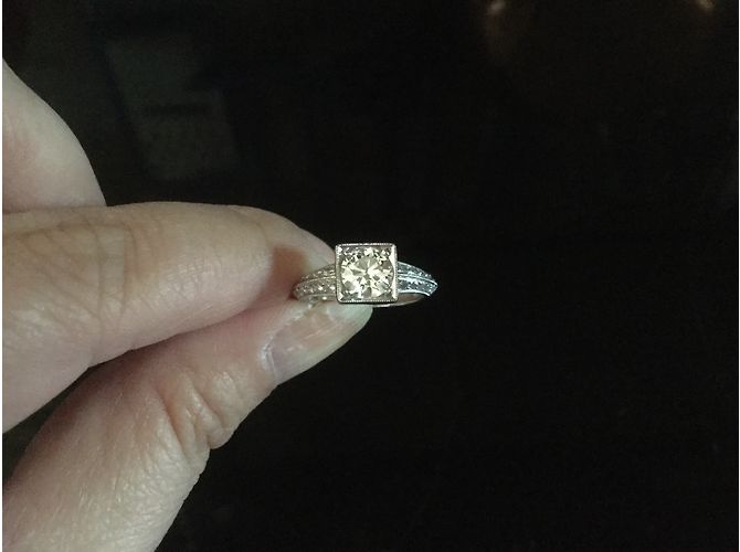 Autre Marque Solitär Diamantring aus 18K Weißgold Silber - Ansicht 7