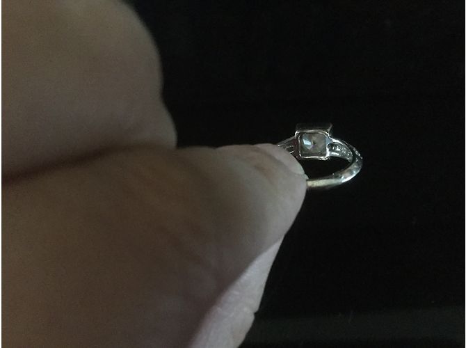 Autre Marque Solitär Diamantring aus 18K Weißgold Silber - Ansicht 8
