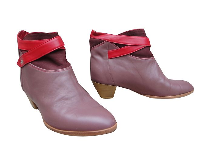 Autre Marque Jacques & Demeter Ankle Boots Hellbraun - Ansicht 2