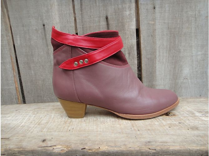 Autre Marque Jacques & Demeter Ankle Boots Hellbraun - Ansicht 3