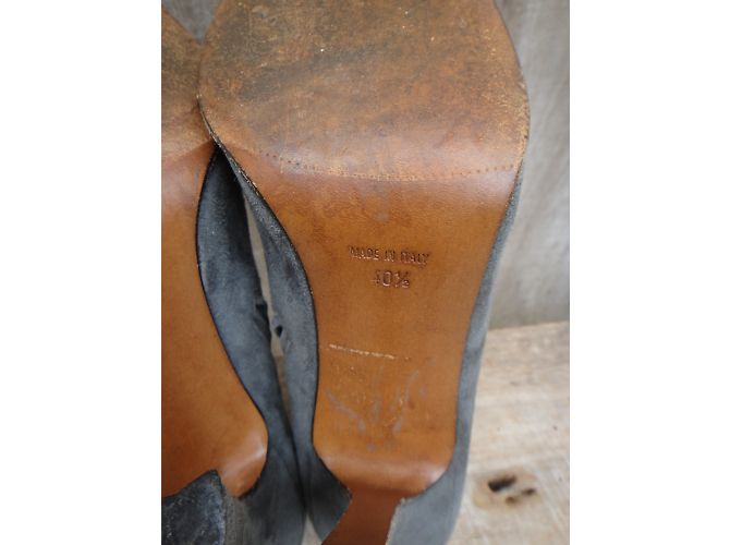 Botines Dior Gris de Piel de Ciervo 40.5 - vista 9