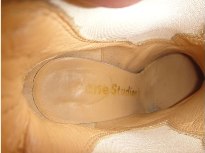 Botines Acne Star de piel beige - vista 10