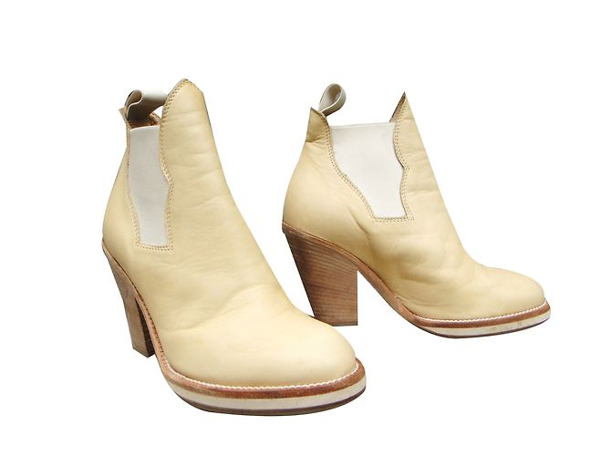 Botines Acne Star de piel beige - vista 2