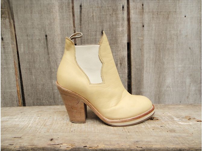 Botines Acne Star de piel beige - vista 4