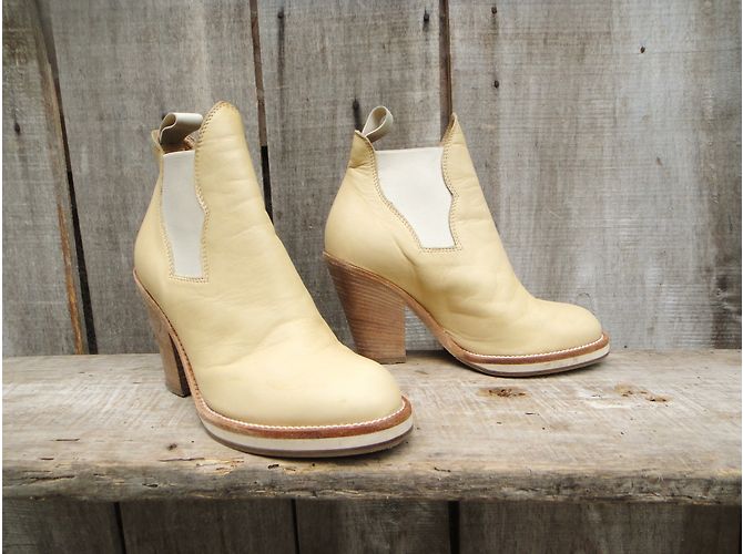 Botines Acne Star de piel beige - vista 5