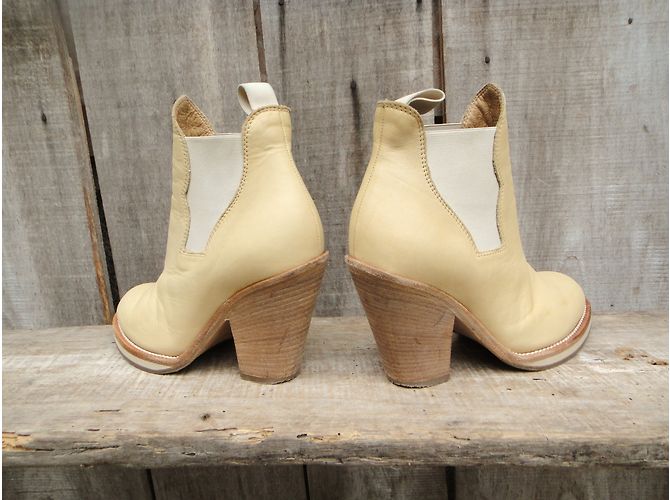 Botines Acne Star de piel beige - vista 7