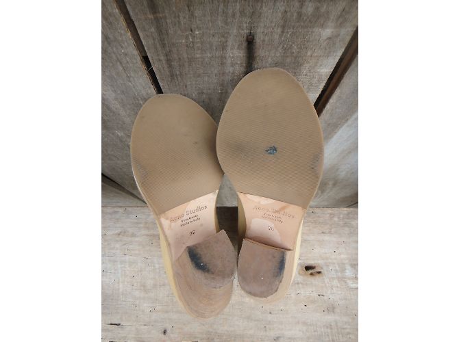 Botines Acne Star de piel beige - vista 8