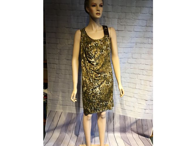 Michael Kors Kleid Khaki Seidiges Material S - Ansicht 3