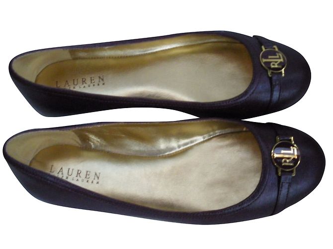 Bailarinas Ralph Lauren de piel marrón Castaño - vista 2