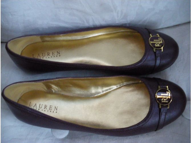 Bailarinas Ralph Lauren de piel marrón Castaño - vista 4