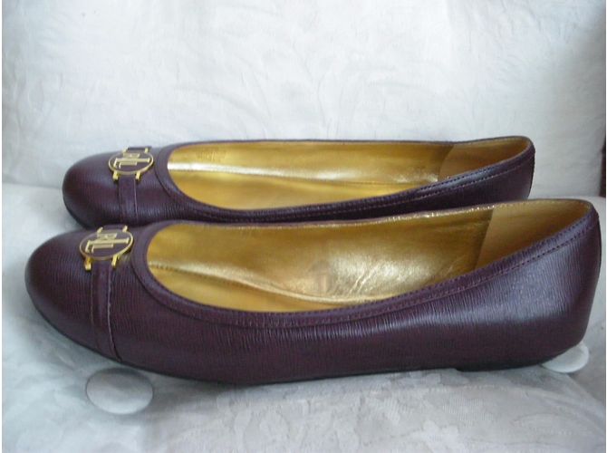 Bailarinas Ralph Lauren de piel marrón Castaño - vista 5