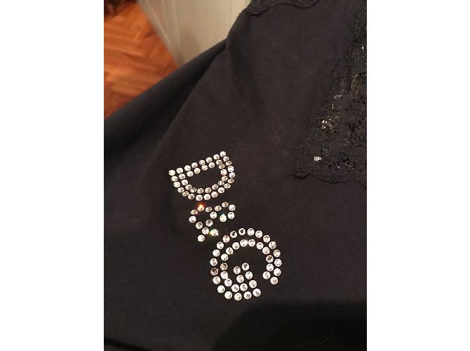 Top Dolce & Gabbana de algodón y encaje negro XS - vista 3