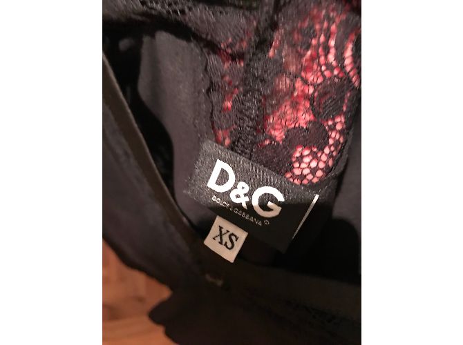 Top Dolce & Gabbana de algodón y encaje negro XS - vista 5