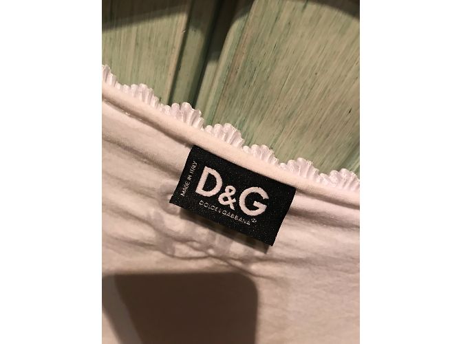 Camicia in cotone e pizzo bianco Dolce & Gabbana - vista 5