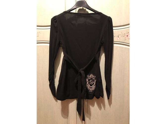 Elisabetta Franchi Celyn B. Baumwolle und schwarze Spitze Top - Ansicht 6