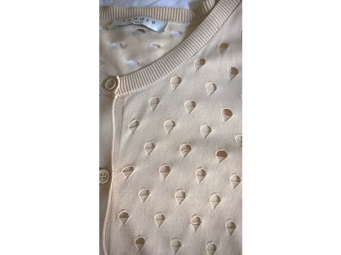 Cardigan Sandro Cor Flesh de Viscose Carne - vista 3