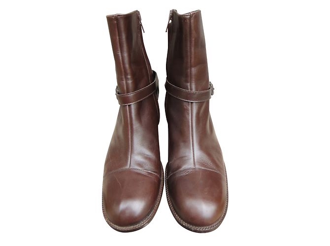 Botines Robert Clergerie de piel marrón Castaño - vista 2