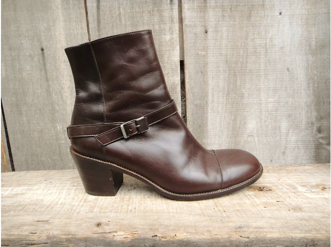 Botines Robert Clergerie de piel marrón Castaño - vista 3