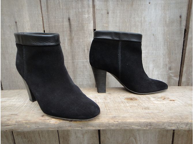 Botines Isabel Marant de Terciopelo Negro - vista 4