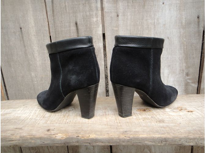 Botines Isabel Marant de Terciopelo Negro - vista 5