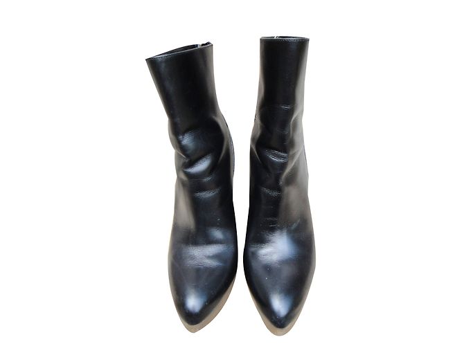 Stivaletti Jil Sander in pelle nera Nero - vista 2