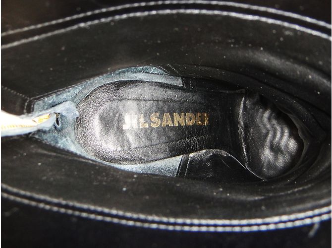 Stivaletti Jil Sander in pelle nera Nero - vista 7