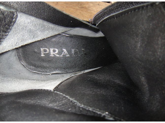 Botas Prada de cuero negro - vista 7