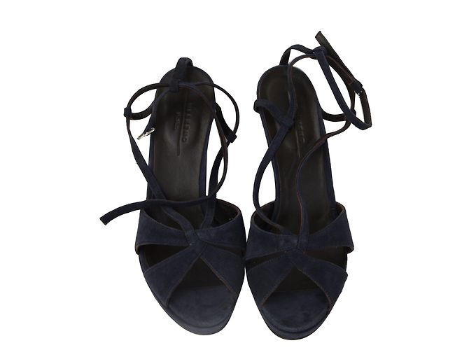 Sandali Weekend Max Mara in scamosciato blu - vista 2