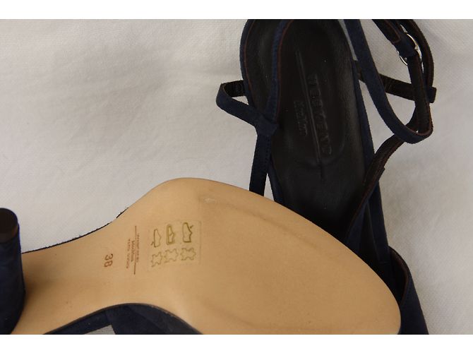 Sandali Weekend Max Mara in scamosciato blu - vista 3