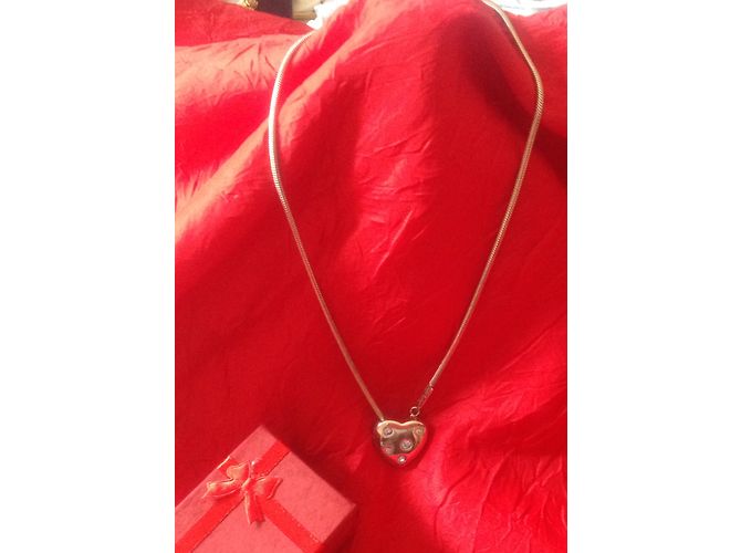 Collana con Pendente a Cuore Yves Saint Laurent Argento e Cristalli Blu - vista 5