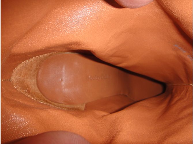 Stivaletti See by Chloé in pelle kaki Cachi - vista 9