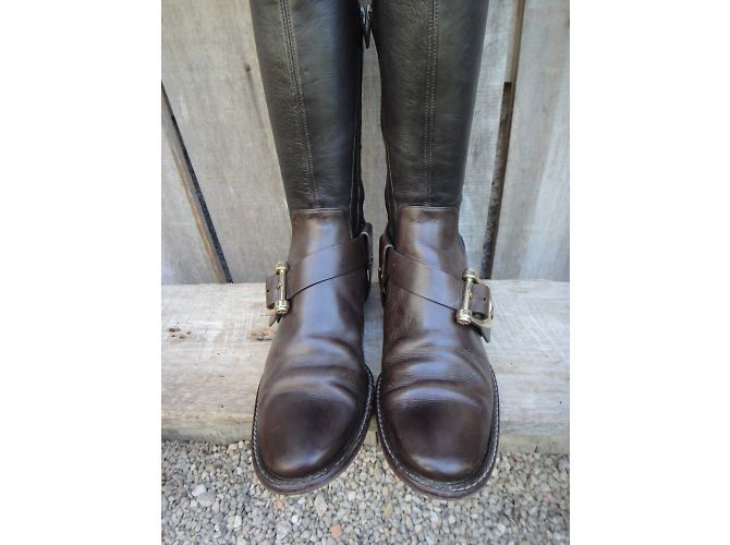 Botas Céline de piel marrón oscuro - vista 4