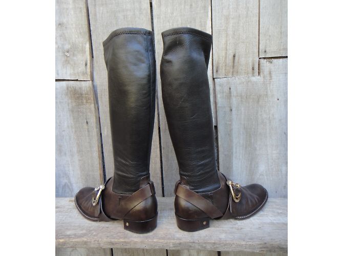 Botas Céline de piel marrón oscuro - vista 5