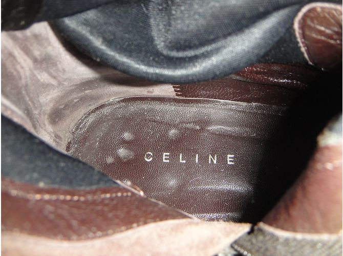 Botas Céline de piel marrón oscuro - vista 7