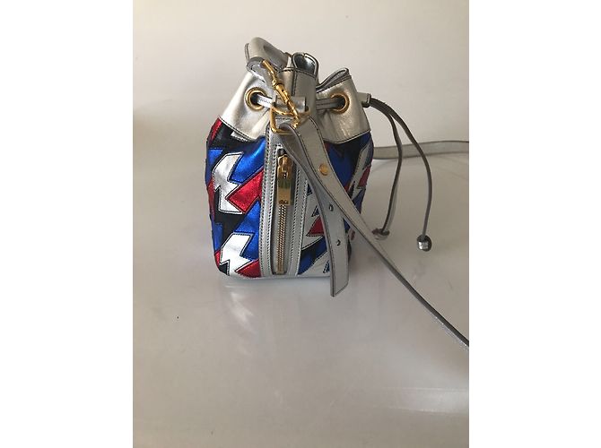 Saint Laurent Emmanuelle Bolso Pequeño Patchwork Cuero Plata - vista 5