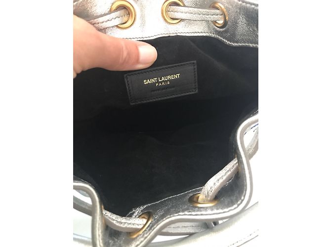 Saint Laurent Emmanuelle Bolso Pequeño Patchwork Cuero Plata - vista 8