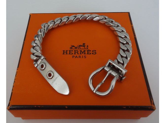 Hermès Pulsera HERMES SELLIER Plata - vista 7