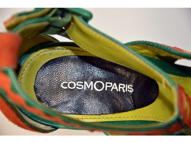 Autre Marque Sandali Cosmoparis Nubuck Verde e Arancione 36 - vista 8