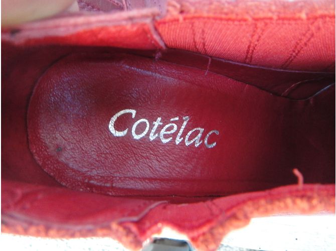 Botines de piel roja Cotélac - vista 6
