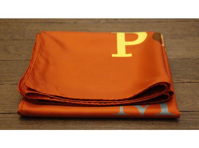 Hermès Lenços de seda Vermelho - vista 6