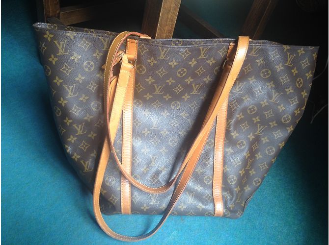 Neverfull Louis Vuitton Grand shopping monogram tote Brown - view 11