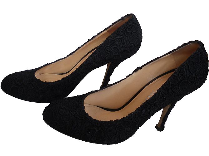 Décolleté Tara Jarmon in pizzo nero 40FR - vista 2