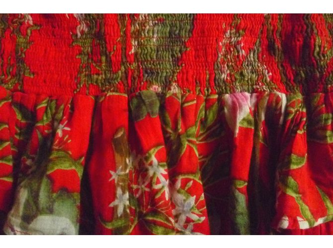 Falda Isabel Marant Etoile con Volantes y Flores Roja de Algodón Multicolor - vista 4