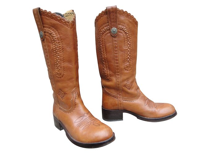 Botas Brando Ash de cuero marrón Castaño - vista 2