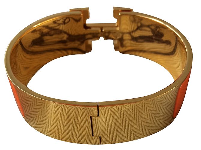 braccialetto clic-clac H Hermès Arancione - vista 2