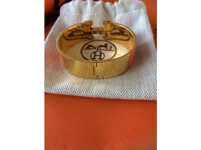 braccialetto clic-clac H Hermès Arancione - vista 4