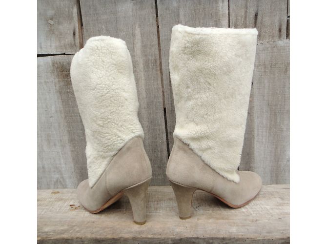Botas See by Chloé de cuero blanco 40 - vista 6