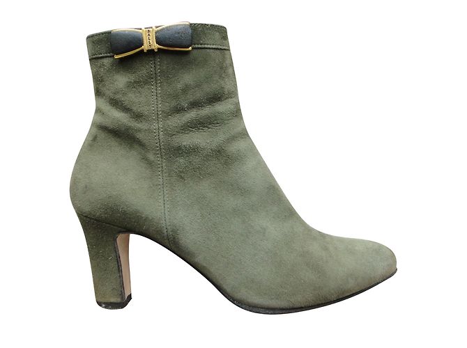 Botines Bally de terciopelo verde - vista 2