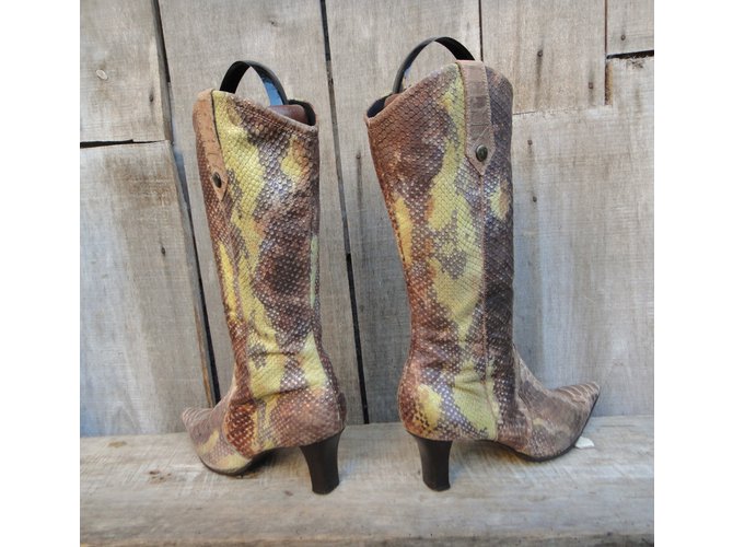 Autre Marque Botas Peter Kaiser em couro efeito python Multicor - vista 3