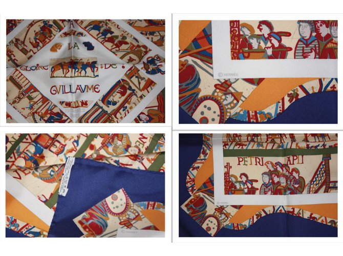Hermès "La Gloire de Guillaume" Multicolore Blu navy - vista 3